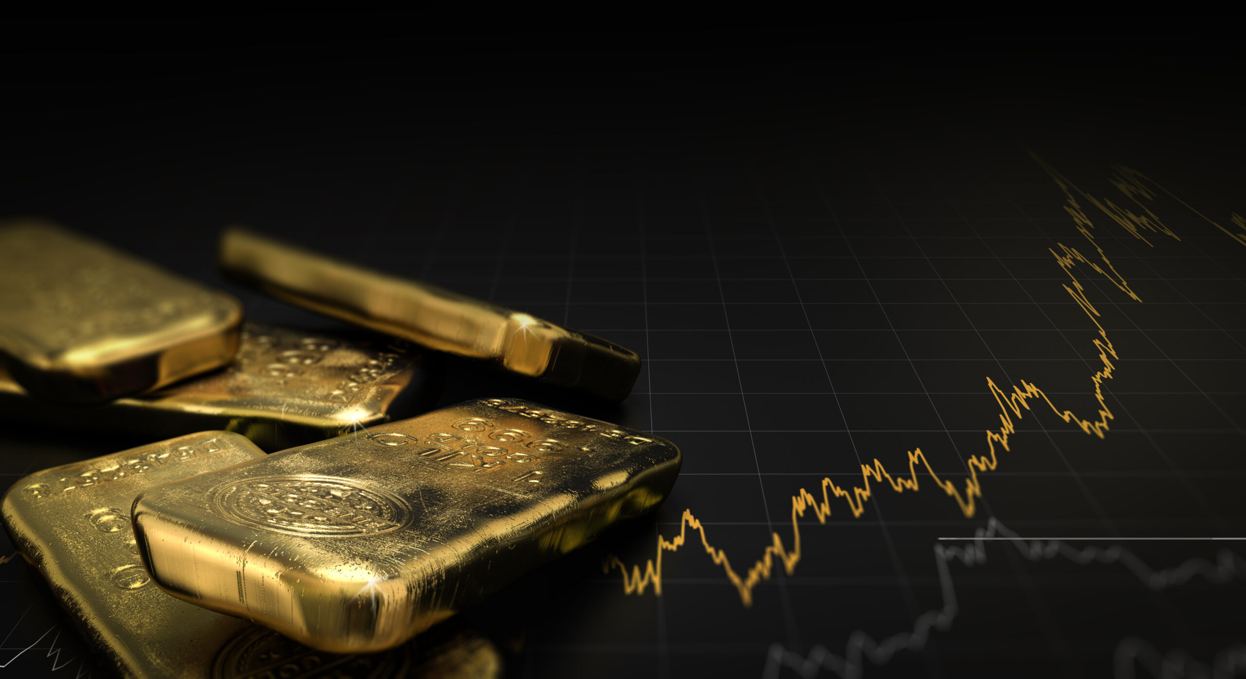 Gold bars and graph